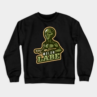 Alien With A Rifle | Molon Labe Crewneck Sweatshirt